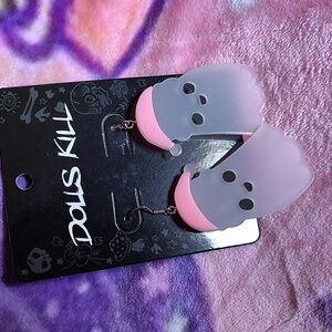 Dolls Kill Ghost Santa Earrings